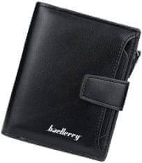 Camerazar Pánska peňaženka z ekologickej umelej kože, čierna, 19 priehradiek, rozmery 10x13x3 cm