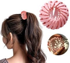 For Fun & Home Elastická froté gumička do vlasov, ružová, plastová, priemer 6/10 cm