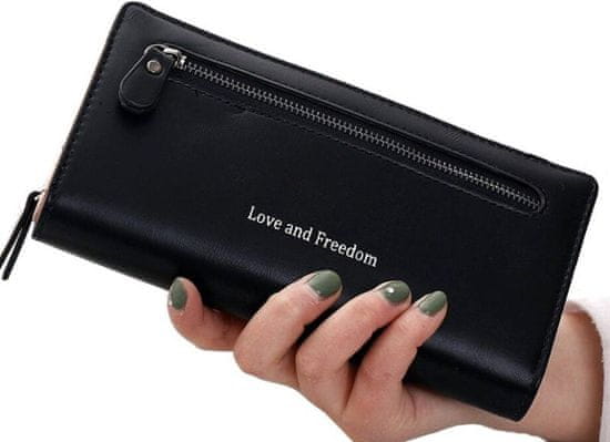 Camerazar Veľká dámska peňaženka z ekologickej umelej kože, praktická pre iPhone, 19x10x3 cm - možnosť 1