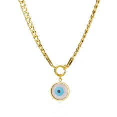 For Fun & Home Elegantný náhrdelník s 18K pozláteným očkom z chirurgickej ocele, dĺžka 43 cm