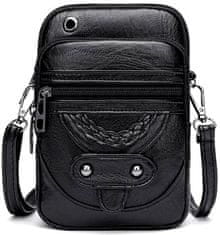 Camerazar Vintage taška na telefón s peňaženkou, čierna, 19x13x6 cm