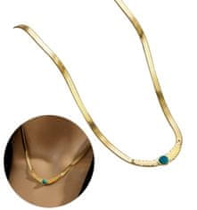 For Fun & Home Zlatý náhrdelník z chirurgickej ocele s krídlovým očkom, dĺžka 40 cm + 5 cm predĺženie, pokovovaný 18-karátovým zlatom