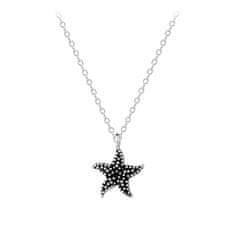 Flor de Cristal Strieborný náhrdelník s hviezdicou