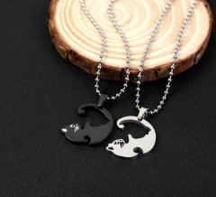 For Fun & Home Pár náhrdelníkov Friendship z chirurgickej ocele 316L, dĺžka retiazky 60 cm, veľkosť prívesku 3x3 cm