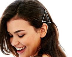 For Fun & Home Trojuholníkové mašle do vlasov, šperkársky kov, veľkosť 5,5 x 4,5 cm - možnosť 2