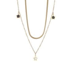 For Fun & Home Dlhý náhrdelník z 18K chirurgickej ocele s hviezdičkami, antialergický, dĺžka 48 cm