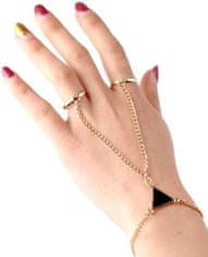 For Fun & Home Retro náramok a prsteň v zlate, kov, dĺžka 18+4 cm, veľkosť prsteňa 1,8 cm
