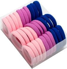 For Fun & Home Silné a pružné gumičky do vlasov s volánikmi - 30 kusov, 4,5 cm, pružný plast