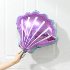 Camerazar Sada 7 konfetových balónov morská panna číslo 4, farby dúhy, fólia a latex, výška 81 cm