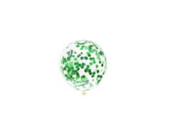 Camerazar Sada 20 zelených konfetových balónov, latex, priemer 30 cm