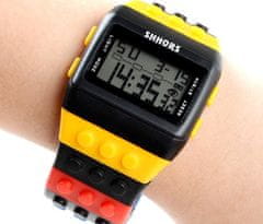 Camerazar Digitálne hodinky Jelly Watch s podsvietením, farebné, silikónový náramok, 23 cm