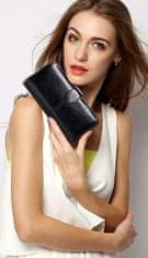 Camerazar Veľká dámska peňaženka s prešívaným vzorom, ekologická umelá koža, 19x10x3,5 cm