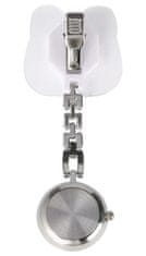 Camerazar Lekárske hodinky na retiazke, strieborná nehrdzavejúca oceľ, dĺžka 7,5 - 8,5 cm - variant 2