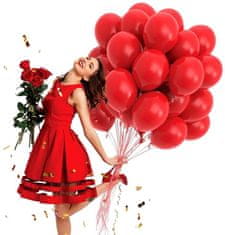 Camerazar Sada 50 červených latexových balónov, 30 cm