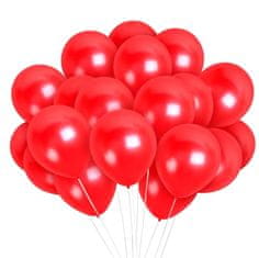 Camerazar Sada 50 červených latexových balónov, 30 cm