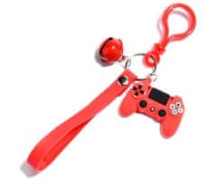 Camerazar Prívesok na kľúče PlayS bag, červená farba, syntetický materiál a zliatina neušľachtilých kovov, 32x47 mm