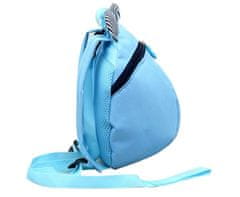 Camerazar Detský batoh Medvedík s ušami, modrý, polyester, 27x22x10 cm + šnúrka