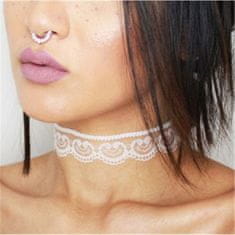 Flor de Cristal Náhrdelník Flamenco Mystique Choker v čiernej farbe, vyrobený z obyčajného kovu, dĺžka 30 cm