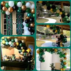 Camerazar Sada 60 zelených konfetových balónov, latex, priemer 25 cm