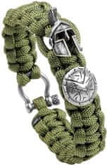 Camerazar Prilba Spartan Survival Viking, oceľ/paracord 550, dĺžka 22 cm, šírka 20 mm