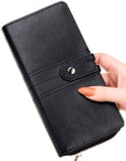 Camerazar Veľká dámska peňaženka, elegantný dizajn, ekologická umelá koža, 19,3x9,5x3,5 cm