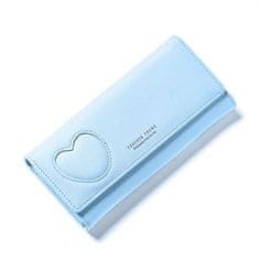 Flor de Cristal Flamenco Mystique Dámska peňaženka Blue Heart PW65N, modrá, priestranná so 4 slotmi na karty, rozmery 18,9x9,4x3 cm