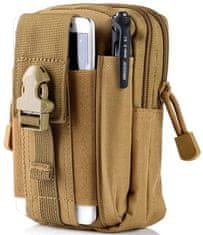 Camerazar Pánska vojenská taška na opasok, odolný polyester, nastaviteľné pútka, priestranné priehradky