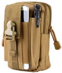 Camerazar Pánska vojenská taška na opasok, odolný polyester, nastaviteľné pútka, priestranné priehradky