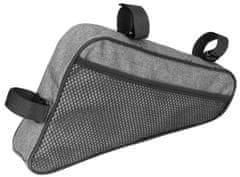 Camerazar Predný kufor na rám bicykla B-SOUL, sivý, nepremokavý materiál, 35x29x18,5 cm