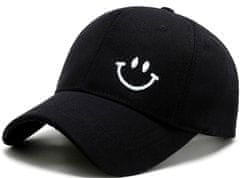 Camerazar Univerzálna baseballová čiapka Smile s vetracími otvormi a reguláciou, vyšívaný úsmev, obvod 56-60 cm