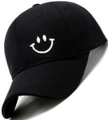 Camerazar Univerzálna baseballová čiapka Smile s vetracími otvormi a reguláciou, vyšívaný úsmev, obvod 56-60 cm