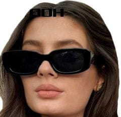 Camerazar Unisex slnečné okuliare Nerdy Kujonki, čierne zrkadlové šošovky, plast, šírka mostíka 15 mm