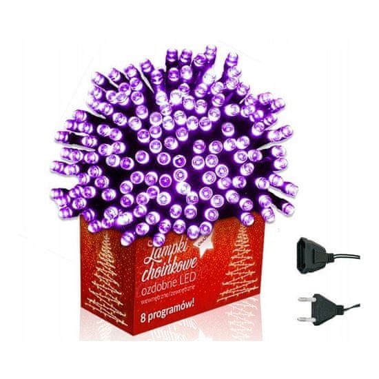 Flor de Cristal Dekoratívne vianočné osvetlenie Flamenco Mystique 200 LED, ružové, nastaviteľná dĺžka, vnútorné/vonkajšie osvetlenie