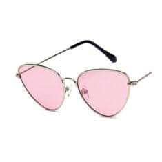 Flor de Cristal Slnečné okuliare Flamenco Mystique Pink OVL cat-eye so strieborným filtrom UV400, 143x56x45 mm