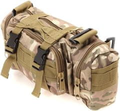 Camerazar Vojenská taška Tactical Kidney, farba Moro, polyester 600D, 30x8x18 cm