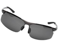 Camerazar Pánske športové slnečné okuliare s polarizačnými sklami, čierne, kovové sklá, UV filter 400 kat. 3 - možnosť 2