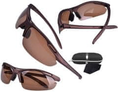 Camerazar Pánske hnedé športové slnečné okuliare s polarizáciou, ochranou UV 400 a kovovým rámom