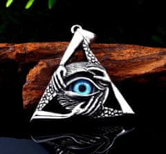 Camerazar Pánsky náhrdelník s amuletom severského oka, strieborná chirurgická oceľ, dĺžka 60 cm