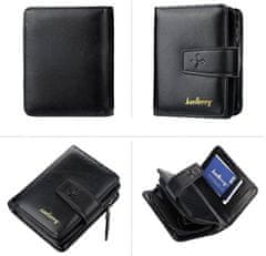 Camerazar Pánska elegantná kožená peňaženka so zapínaním čierna