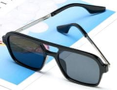Camerazar Módne štvorcové slnečné okuliare pre ženy, plastové, filter UV400, 136 mm