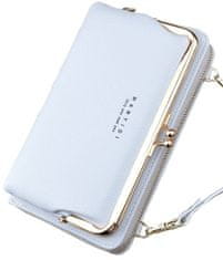 Camerazar Dámska peňaženka s remienkom, sivá, mäkká ekologická umelá koža, 19,5x11x4,5 cm