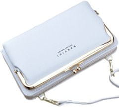 Camerazar Dámska peňaženka s remienkom, sivá, mäkká ekologická umelá koža, 19,5x11x4,5 cm