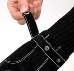 Camerazar Pánske zimné dotykové rukavice, čierne semišové, s elastickou šnúrou