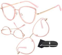 Camerazar Ružové slnečné okuliare s antireflexnými sklami, polykarbonát/plast/kov, filter UV400