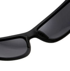 Camerazar Pánske športové slnečné okuliare s polarizačným, čiernym, plastovým rámom a filtrom UV 400 cat 3