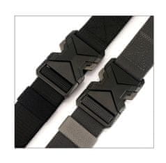 Camerazar Unisex vojenský taktický opasok SURVIVAL, čierny, polypropylénový nylon, 36 mm x 0,2 cm x 126 cm