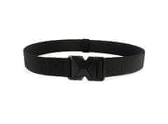 Camerazar Unisex vojenský taktický opasok SURVIVAL, čierny, polypropylénový nylon, 36 mm x 0,2 cm x 126 cm