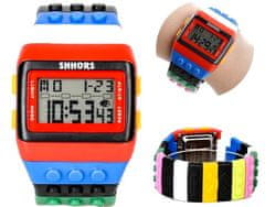 Camerazar Unisex farebné želé hodinky s digitálnym ciferníkom, silikónový náramok, 23 cm