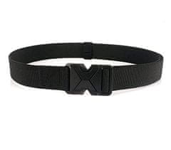 Camerazar Unisex vojenský taktický opasok SURVIVAL, čierny, polypropylénový nylon, 36 mm x 0,2 cm x 126 cm