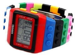 Camerazar Unisex farebné želé hodinky s digitálnym ciferníkom, silikónový náramok, 23 cm